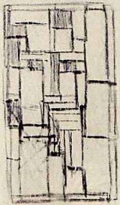 Compositie voor glas in lood, Theo van Doesburg